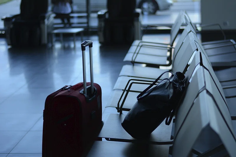 Travel bags at the airport